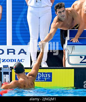 Roma, Italien. 11. August 2022. Italien4x200m Freistil Männer heizt Schwimmen Roma, 11/8/2022 Stadio del Nuoto XXVI len Europameisterschaften Roma 2022 Foto Andrea Masini/Deepbluemedia/Insidefoto Kredit: Insidefoto di andrea staccioli/Alamy Live News Stockfoto