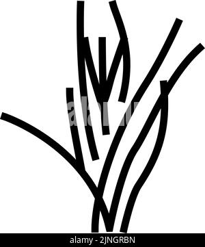 vektorgrafik für symbole der vallisneria spiralis-Linie Stock Vektor