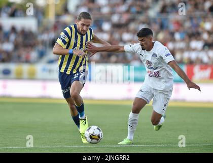 Uherske Hradiste, Tschechische Republik. 11. Aug, 2022.Slovacko knüpft an Fenerbahce 1-1 in der Europaliga in Uherske Hradiste, Tschechische Republik, 11. August 2022. (CTK Photo/Dalibor Gluck Stockfoto