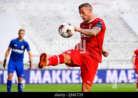 Toby Alderweireld in Antwerpen, das in Aktion während eines Fußballspiels zwischen dem belgischen Royal Antwerp FC und dem Norweger Lillestrom SK am Donnerstag, dem 11. August 2022, in Antwerpen, das Rückspiel in der dritten Qualifikationsrunde des UEFA Conference League-Wettbewerbs. Die erste Etappe gewann Antwerpen 3-1. BELGA FOTO LAURIE DIEFFEMBACQ Stockfoto