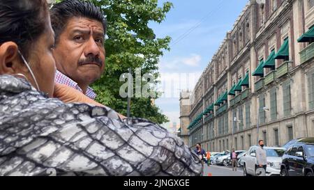 Mexiko-Stadt, Mexiko: Palacio Nacional 11. August 2022. Adán Augusto López, Secretario de Gobernación bei einem Treffen mit dem Präsidenten von Mexiko. Quelle: Andrea Quintero/Alamy Live News Stockfoto