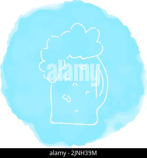 Handgeschriebene einfache Symbolillustration: Bier Stock Vektor