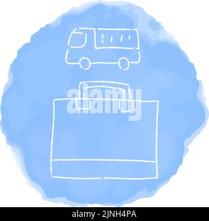 Handschriftliche, einfache Symbolillustration: Lieferung Stock Vektor