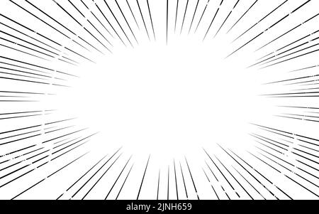 Cartoon-Stil Hintergrundmaterial: Wirkung von konzentrierten Linien und Blitz Stock Vektor