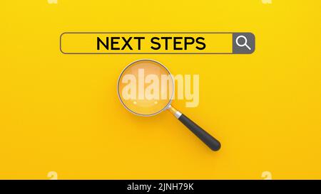 Nächste Schritte Stockfoto