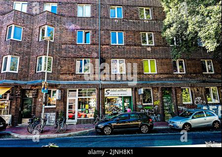 Kinder Spielplatz .Stephanus Straße .Linden. Hannover. Stockfoto