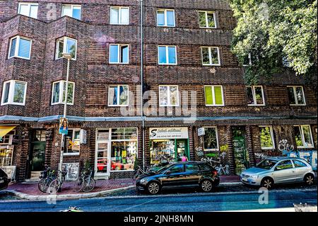 Kinder Spielplatz .Stephanus Straße .Linden. Hannover. Stockfoto