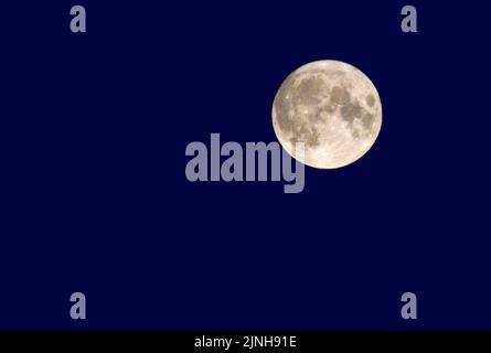 Stör-Supermond August 12. 2022 Vollmond bei Vollmond Stockfoto