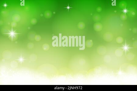 Weihnachtskarte mit Schneeflocken umrandet Stock Vektor