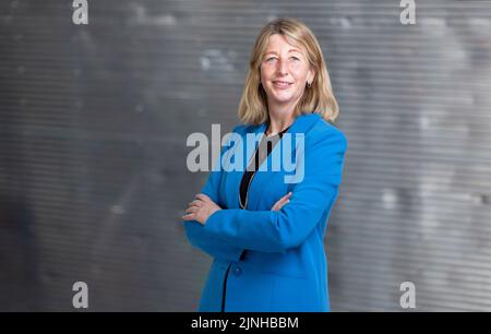 München, Deutschland. 09. März 2022. Sabine Müller, CEO DHL Consulting, Deutsche Post DHL Group, München, 9. März 2022. Kredit: dpa/Alamy Live Nachrichten Stockfoto