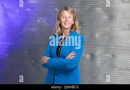 München, Deutschland. 09. März 2022. Sabine Müller, CEO DHL Consulting, Deutsche Post DHL Group, München, 9. März 2022. Kredit: dpa/Alamy Live Nachrichten Stockfoto