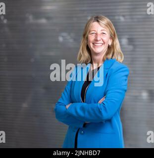 München, Deutschland. 09. März 2022. Sabine Müller, CEO DHL Consulting, Deutsche Post DHL Group, München, 9. März 2022. Kredit: dpa/Alamy Live Nachrichten Stockfoto