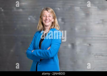 München, Deutschland. 09. März 2022. Sabine Müller, CEO DHL Consulting, Deutsche Post DHL Group, München, 9. März 2022. Kredit: dpa/Alamy Live Nachrichten Stockfoto