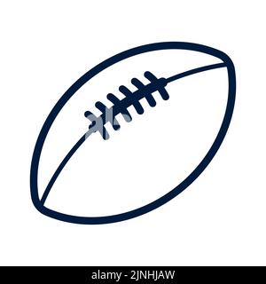Eine Illustration einer Rugby-Kugel, isoliert auf weißem Hintergrund Stock Vektor