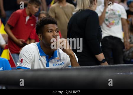 Madrid, Madrid, Spanien. 11. August 2022. GIANNIS ANTETOKOUNMPO während des Spanien gegen Griechenland freundlichen Basketballspiels der spanischen Nationalmannschaft der Mode Europe Tour im WiZink Center in Madrid. (Bild: © Oscar Ribas Torres/ZUMA Press Wire) Stockfoto