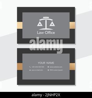 Anwaltskanzlei, Rechtsanwalt Dienstleistungen.Visitenkarte Design Vorlage Stock Vektor