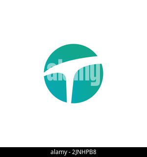 T-Buchstabenlogo oder -Symbol, T-Logo der kreativen Marke, T-Emblem Stock Vektor