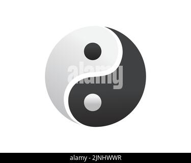 Einfaches und kreatives Yin Yang-Symbol Stock Vektor