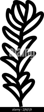 rotala rotundifolia Seegras Linie Symbol Vektor Illustration Stock Vektor