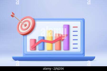 diagramm des finanzberichts 3D, Stock Vektor