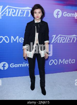 Hollywood, USA. 11. August 2022. Riley Lai Nelet trifft am Donnerstag, dem 11. August 2022, auf dem roten Teppich VarietyÕs Power of Young Hollywood im Nehuehouse in Hollywood, CA, ein. (Foto: Juan Pablo Rico/Sipa USA) Quelle: SIPA USA/Alamy Live News Stockfoto