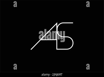alphabet Buchstaben Monogramm Symbol Logo ALS oder SA Stock Vektor