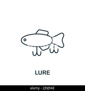 Ködersymbol. Monochromes einfaches Fishing-Symbol für Vorlagen, Webdesign und Infografiken Stock Vektor