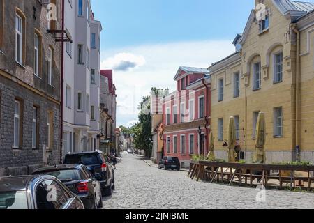 Tallinn, Estland. 31.. Juli 2022. Allgemeine Ansicht der Altstadt Straßen ist zu sehen. (Foto von Vadim Pacajev/Sipa USA) Quelle: SIPA USA/Alamy Live News Stockfoto