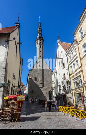 Tallinn, Estland. 31.. Juli 2022. Allgemeine Ansicht der Altstadt Straßen ist zu sehen. (Foto von Vadim Pacajev/Sipa USA) Quelle: SIPA USA/Alamy Live News Stockfoto