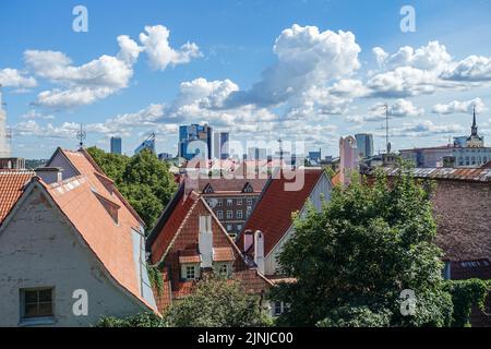 Tallinn, Estland. 31.. Juli 2022. Allgemeine Ansicht der Altstadt Straßen ist zu sehen. (Foto von Vadim Pacajev/Sipa USA) Quelle: SIPA USA/Alamy Live News Stockfoto