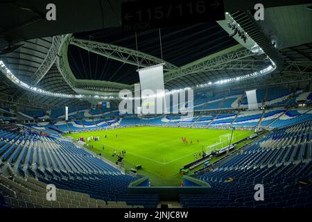 Doha. 15.. Mai 2019. Das Foto vom 15. Mai 2019 zeigt die Innenansicht des Al Janoub-Stadions, in dem die Spiele der FIFA-Weltmeisterschaft 2022 in Doha, Katar, stattfinden werden. Kredit: Nikku/Xinhua/Alamy Live Nachrichten Stockfoto