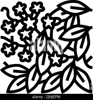 bignonia capreolata Linie Symbol Vektor Illustration Stock Vektor