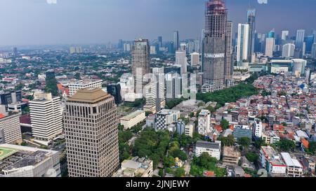 Jakarta offiziell die Special Capital Region von Jakarta, ist die Hauptstadt Indonesiens. Jakarta ist das Zentrum der Wirtschaft, Kultur und Politik von Stockfoto