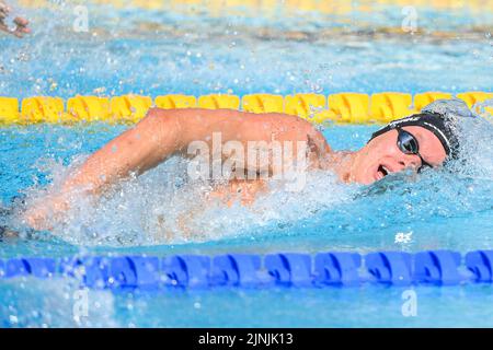 ROM, ITALIEN - 12. AUGUST: Benito Garach von Spanien während der 800m Freestyle Men beim European Aquatics Roma 2022 im Stadio del Nuoto am 12. August 2022 in Rom, Italien (Foto: Nikola Krstic/Orange Picles) Stockfoto