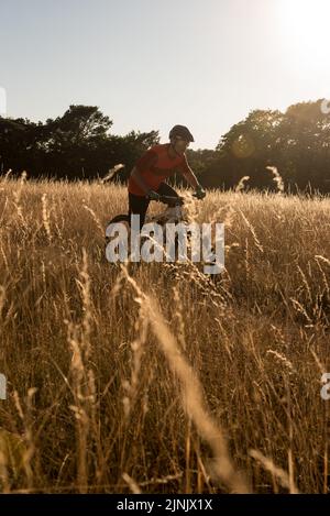 Mountainbike-Touren in Hertfordshire, England Stockfoto