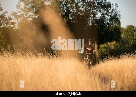 Mountainbike-Touren in Hertfordshire, England Stockfoto