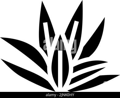 cryptocoryne wendttii Glyphen Symbol Vektor Illustration Stock Vektor