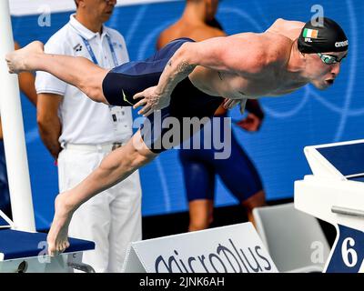 Roma, Italien. 12. August 2022. MCCUSKER Max IRL IRELAND100m Freestyle Männer heizt Schwimmen Roma, 12/8/2022 Stadio del Nuoto XXVI len Europameisterschaften Roma 2022 Foto Andrea Staccioli/Deepbluemedia/Insidefoto Kredit: Insidefoto di andrea staccioli/Alamy Live News Stockfoto