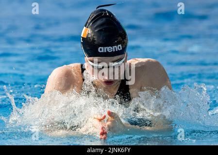 Roma, Italien. 12. August 2022. COYNE Niamh IRL IRELAND100m Breaststroke Women Heats Swimming Roma, 12/8/2022 Stadio del Nuoto XXVI len European Championships Roma 2022 Foto Andrea Staccioli/Deepbluemedia/Insidefoto Kredit: Insidefoto di andrea staccioli/Alamy Live News Stockfoto