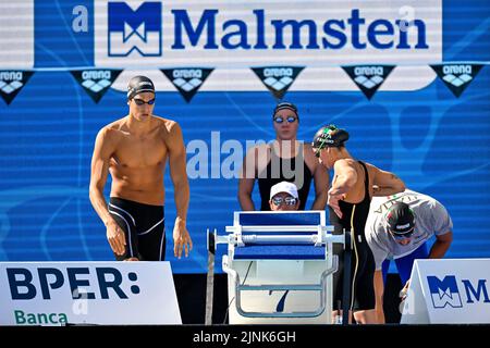 Roma, Italien. 12. August 2022. Team Italien4x100m Medley Mixed Heats Schwimmen Roma, 12/8/2022 Stadio del Nuoto XXVI len European Championships Roma 2022 Foto Andrea Masini/Deepbluemedia/Insidefoto Kredit: Insidefoto di andrea staccioli/Alamy Live News Stockfoto