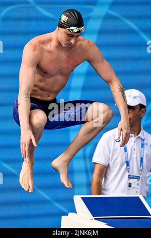 Roma, Italien. 12. August 2022. MCCUSKER Max IRL IRELAND100m Freestyle Männer heizt Schwimmen Roma, 12/8/2022 Stadio del Nuoto XXVI len Europameisterschaften Roma 2022 Foto Andrea Masini/Deepbluemedia/Insidefoto Kredit: Insidefoto di andrea staccioli/Alamy Live News Stockfoto