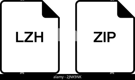 Einfaches Symbol im Dateiformat eingestellt Stock Vektor