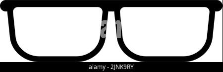 Einfaches Glassymbol, schwarz und weiß Stock Vektor