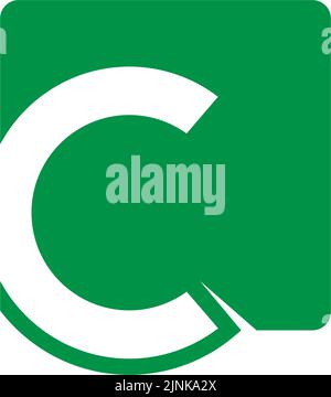 Flache Designvorlage mit Symbol für das C-Logo Stock Vektor