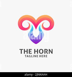 Design mit Hupe-Logo Stock Vektor