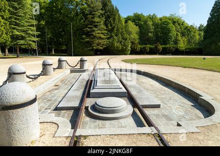 Frankreich, Oise, Picardie, Compiegne, The Foret de Compiegne, Compiegne Forest, The Clairiere de l'Armistice (die Glade des Waffenstillstands) oder The Clairier Stockfoto