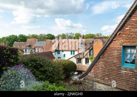 Frankreich, Oise, Picardie, Pays de Bray, Gerberoy, Beschriftet Les Plus Beaux Villages de France (die schönsten Dörfer Frankreichs) // Frankreich, Oise (60 Stockfoto