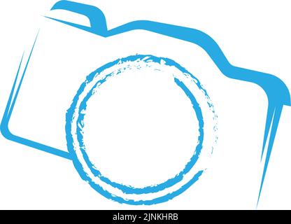 Vorlage zur Illustration des flachen Designs des Kamerasymbols Stock Vektor