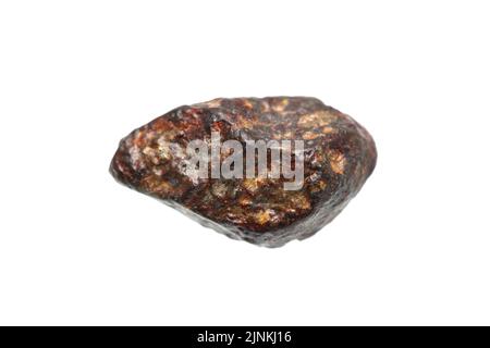 Chondrit-Meteorit (L-Subtyp) auf weißem Hintergrund Stockfoto