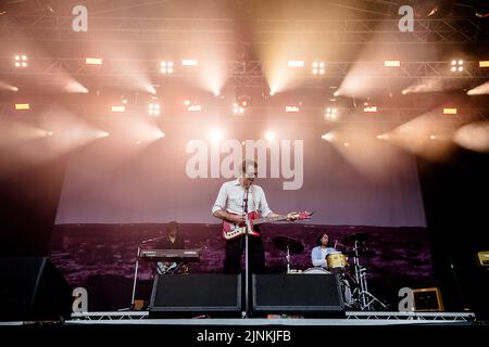 Die Impfungen, die am 18.. Juni 2022 im Eirias Stadium in Colwyn Bay, Nordwales, durchgeführt wurden. Stockfoto